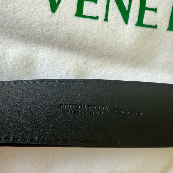 Bottega Veneta Blue Geometric Pattern Belt - Picture 10 of 11